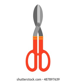 Scissor vector illustration tool isolated on white background