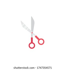 scissor vector isolated on white background
