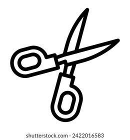 scissor vector line icon design 