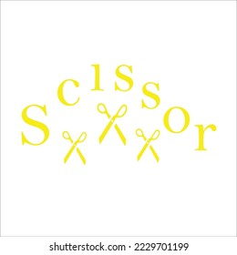 scissor vector logo design illustration