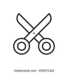 Scissor Vector Out Line Icon