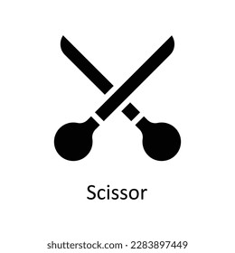 Scissor Vector   Solid Icons. Simple stock illustration stock