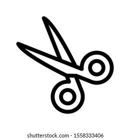 scissor vector thin line icon 
