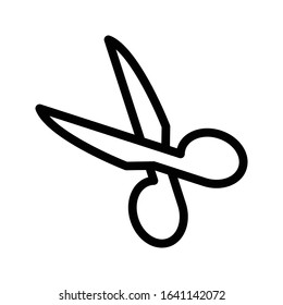 scissor vector thin line icon 