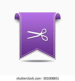 Scissor Violet Vector Icon Design