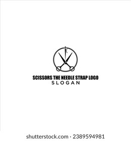 SCISSORD DER NEEDLE STRAP LOGO - Vector, EPS10