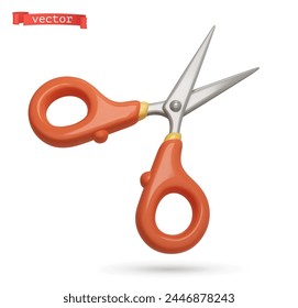 Scissors 3d render vector icon