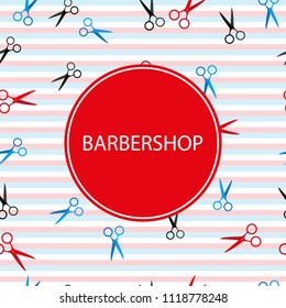 scissors background vector design. barbershop background vector designvector. illustration