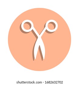 Scheren-Symbol Einfache Bildyph, flache Vektorillustration von Web-Icons für i und ux, Website oder mobile Applikationen