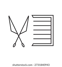 Tijeras y peine de peluquero Icono Ilustración Elemento Diseño
