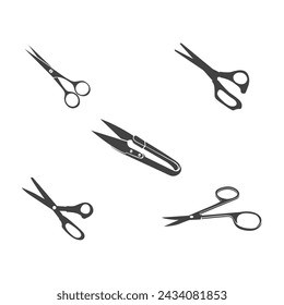 scissors barber shop Vector icon design illustration