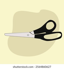 Scissors With Black Handles. vektor