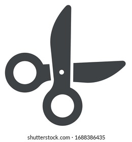 tijeras icono negro sobre fondo blanco