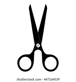 scissors black silhouette  icon vector illustration