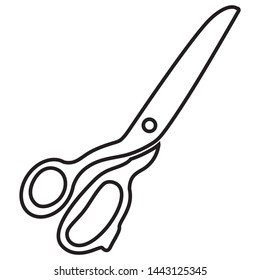 Scissors black symbol web icon isolated on white background