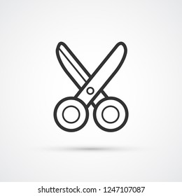 Scissors black trendy icon. Vector illustration