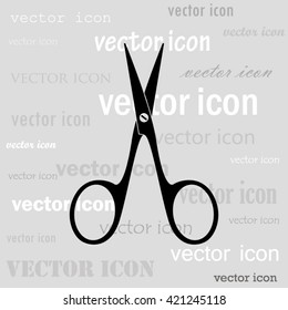 scissors black vector icon