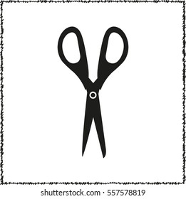 Scissors  - black vector icon