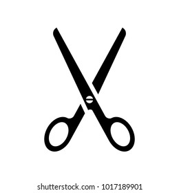 Scissors black vector silhouette icon