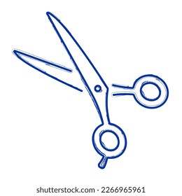 scissors brush isolated on white background, vector illustration.