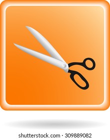  scissors, button