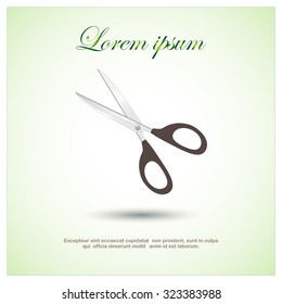 scissors, button