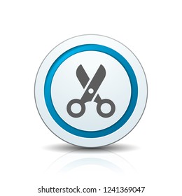 Scissors button illustration