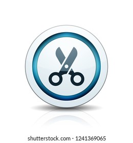 Scissors button illustration