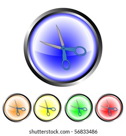 Scissors buttons - vector