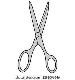 Scissors Cartoon - A vector cartoon illustration of a pair of Scissors.