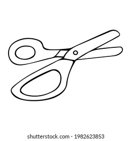 Scissors for children vector illustration. Preschoolers concept.