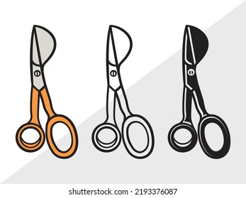 Scissors Clipart SVG Printable Vector Illustration