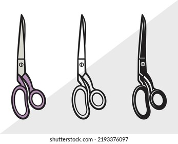 Scissors Clipart SVG Printable Vector Illustration