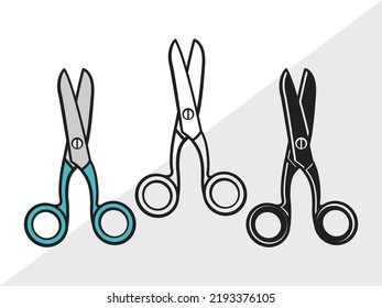 Scissors Clipart SVG Printable Vector Illustration