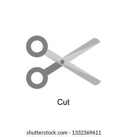 Scissors or clippers. Flat icon for web design. Vector graphic illustration. 