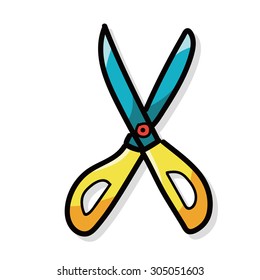 scissors color doodle