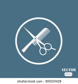 scissors and comb