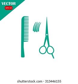 scissors and comb