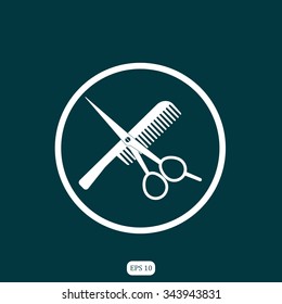 scissors and comb