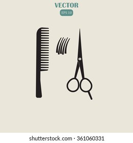 scissors and comb