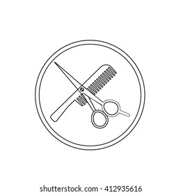 scissors and comb