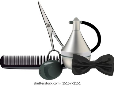 scissors comb scissors and barber clothing