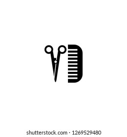 scissors and comb icon