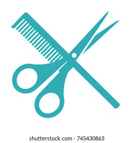 scissors and comb icon