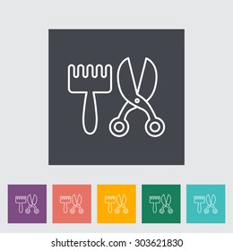 Scissors and comb icon. Line flat vector related icon for web and mobile applications. It can be used as - logo, pictogram, icon, infographic element. Vector Illustration. 