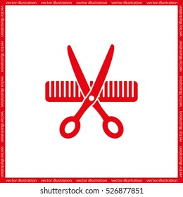 Scissors Comb icon vector illustration eps10.
