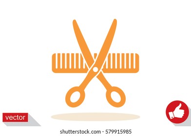 Scissors Comb icon vector illustration eps10.