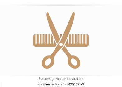 Scissors Comb icon vector illustration eps10.