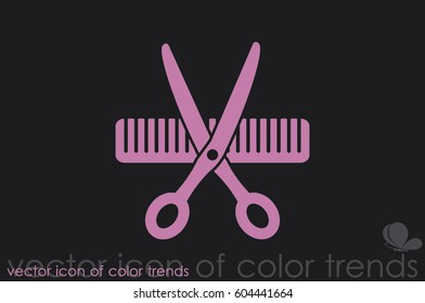 Scissors Comb icon vector illustration eps10.
