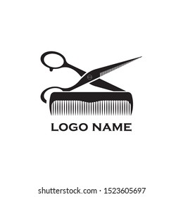 Scissors and comb icon.modern design.vector illustration.flat logo.barber
